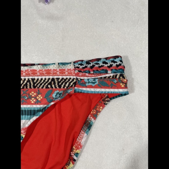 NEW Becca Tapestry Tab Side Hipster‎ Bikini Bottom in Mango [SZ Small ] - Picture 5 of 11